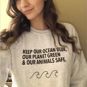 Keep Our Ocean Blue Our Planet Green Our Animals Safe Printed Sweatshirt Women Harajuku Long Sleeve Hoodie Streetwear Plus Size
Keep Our Ocean Blue Our Planet Green Our Animals Safe Printed Sweatshirt Women Harajuku Long Sleeve Hoodie Streetwear Plus Size