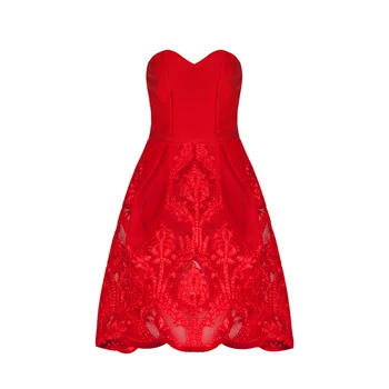 2020 new summer dress strapless lace red white ball gown party women celebrity bodycon bandage dress vestidos
2020 new summer dress strapless lace red white ball gown party women celebrity bodycon bandage dress vestidos