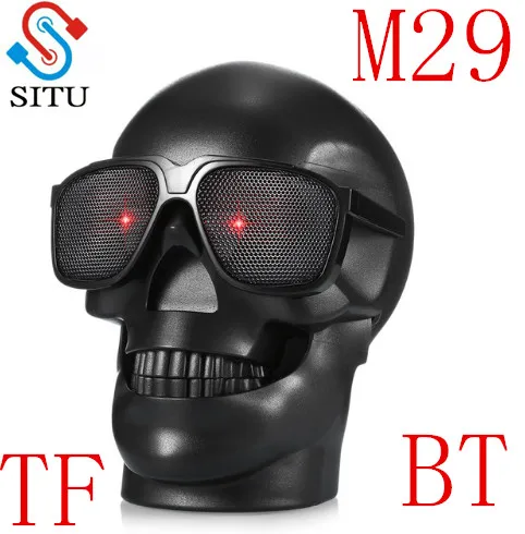 

new M29 Skull Shape Wireless Bluetooth Speaker Sunglass NFC Skull Speaker Mobile Subwoofer Multipurpose Speaker Cool