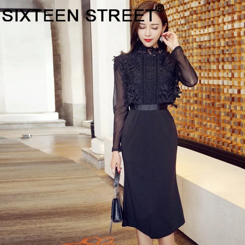 New autumn red trumpet dress woman vintage slim sexy black mermaid mid dress stand neck spring long sleeve lace render female
New autumn red trumpet dress woman vintage slim sexy black mermaid mid dress stand neck spring long sleeve lace render female