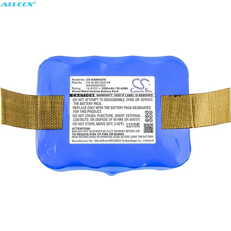 Cameron Sino 3500mAh Battery for MyGenie XR210, For Nestor E.Ziclean Furtiv,H.Koenig Swr22, For Pour Aspirateur Robot Autonome
Cameron Sino 3500mAh Battery for MyGenie XR210, For Nestor E.Ziclean Furtiv,H.Koenig Swr22, For Pour Aspirateur Robot Autonome