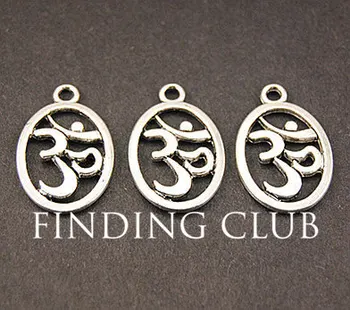 50 pcs Silver Color OM Aum Ohm Mantra Sign Charm Pendant DIY Metal Bracelet Necklace Jewelry Findings A816
50 pcs Silver Color OM Aum Ohm Mantra Sign Charm Pendant DIY Metal Bracelet Necklace Jewelry Findings A816
