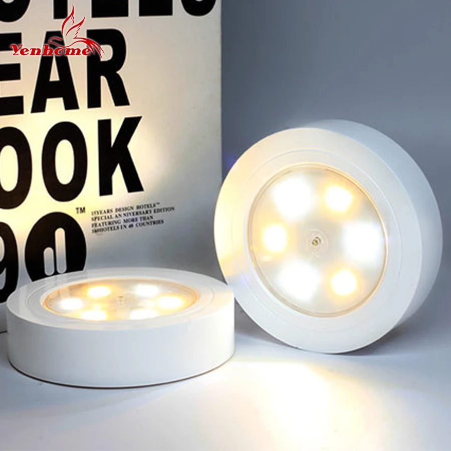 1PCS Puck Light 6LED Touch Switch Bedroom Wall Light With 3xAAA Battery Self Stick Closet Corridor Cabinet Reading Night Light
1PCS Puck Light 6LED Touch Switch Bedroom Wall Light With 3xAAA Battery Self Stick Closet Corridor Cabinet Reading Night Light