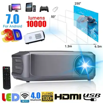 EU Plug WIFI 1080P HD Mini Projector 10000 lumens Proyector Remote Control LED Portable HD Beamer for Home Cinema
EU Plug WIFI 1080P HD Mini Projector 10000 lumens Proyector Remote Control LED Portable HD Beamer for Home Cinema