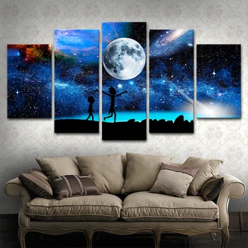 5 Panels Canvas Painting starry sky Rick and Morty poster Wall Art Painting Modern Home Decor Picture For Living Room Framework
5 Panels Canvas Painting starry sky Rick and Morty poster Wall Art Painting Modern Home Decor Picture For Living Room Framework
