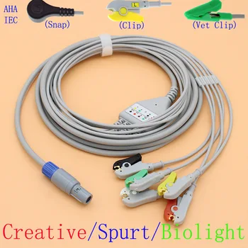 Biolight BLT M12 Creative PC9000S PC9000 UP6000 Spurt 5 leads ecg cable and leadwire Redel 6pin one piece Snap Clip AHA or IEC
Biolight BLT M12 Creative PC9000S PC9000 UP6000 Spurt 5 leads ecg cable and leadwire Redel 6pin one piece Snap Clip AHA or IEC