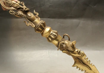 SCY Tibet Brass Dragon Head Ganesh Lord Ganesha Elephant Buddha Phurba Dagger Holder 8.06
SCY Tibet Brass Dragon Head Ganesh Lord Ganesha Elephant Buddha Phurba Dagger Holder 8.06