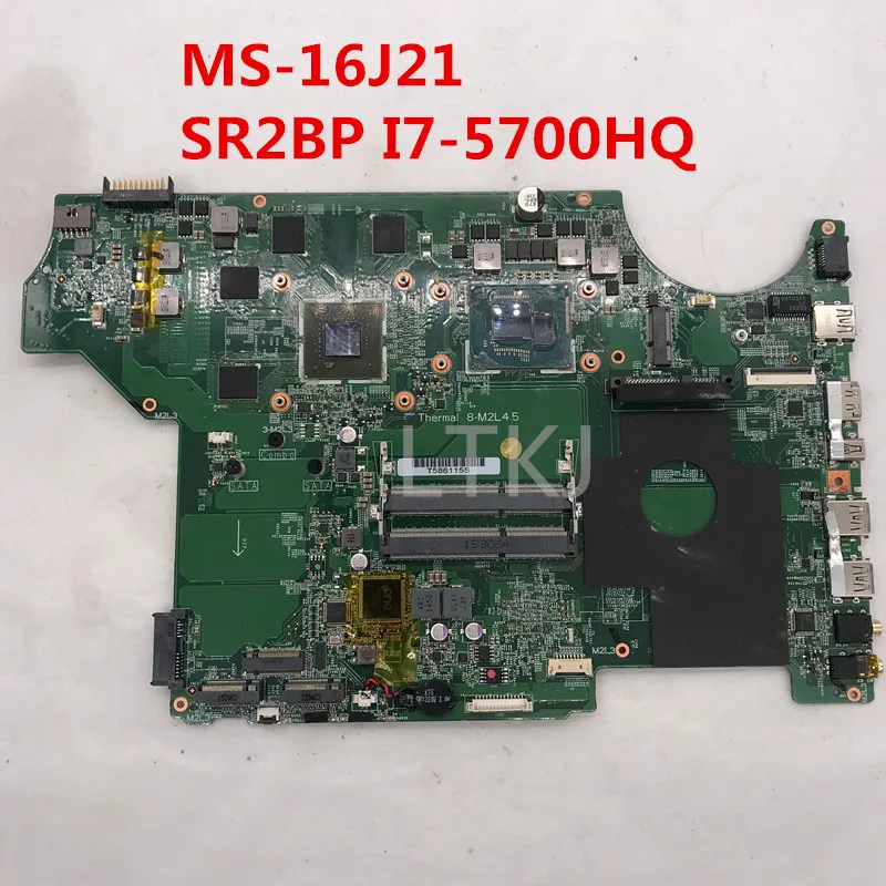 For MSI GE62 PE70 GE72 MS-16J21 MS-1795 MS-17951 Laptop motherboard W/SR2BP I7-5700HQ CPU AND GTX950M N16P-GX-A2 100%full Tested
For MSI GE62 PE70 GE72 MS-16J21 MS-1795 MS-17951 Laptop motherboard W/SR2BP I7-5700HQ CPU AND GTX950M N16P-GX-A2 100%full Tested