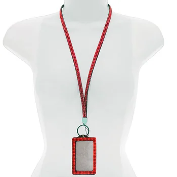 1pcs Red Color Bling Rhinestone Crystal Neck Lanyard Strap Custom Lanyard With Vertical PU ID Card Badge Holder 
1pcs Red Color Bling Rhinestone Crystal Neck Lanyard Strap Custom Lanyard With Vertical PU ID Card Badge Holder