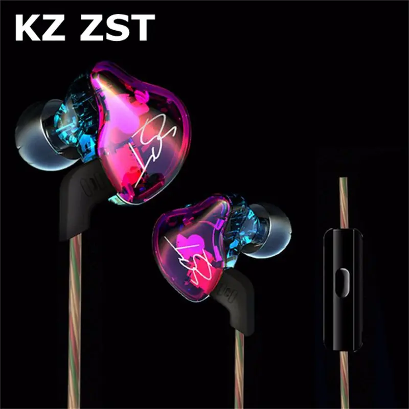 Original colorful KZ ZST Hybrid Drive Powerful Bass HIFI In Ear Earphone stereo Sport Noise Cancelling Headset Earbud with Mic
Original colorful KZ ZST Hybrid Drive Powerful Bass HIFI In Ear Earphone stereo Sport Noise Cancelling Headset Earbud with Mic
