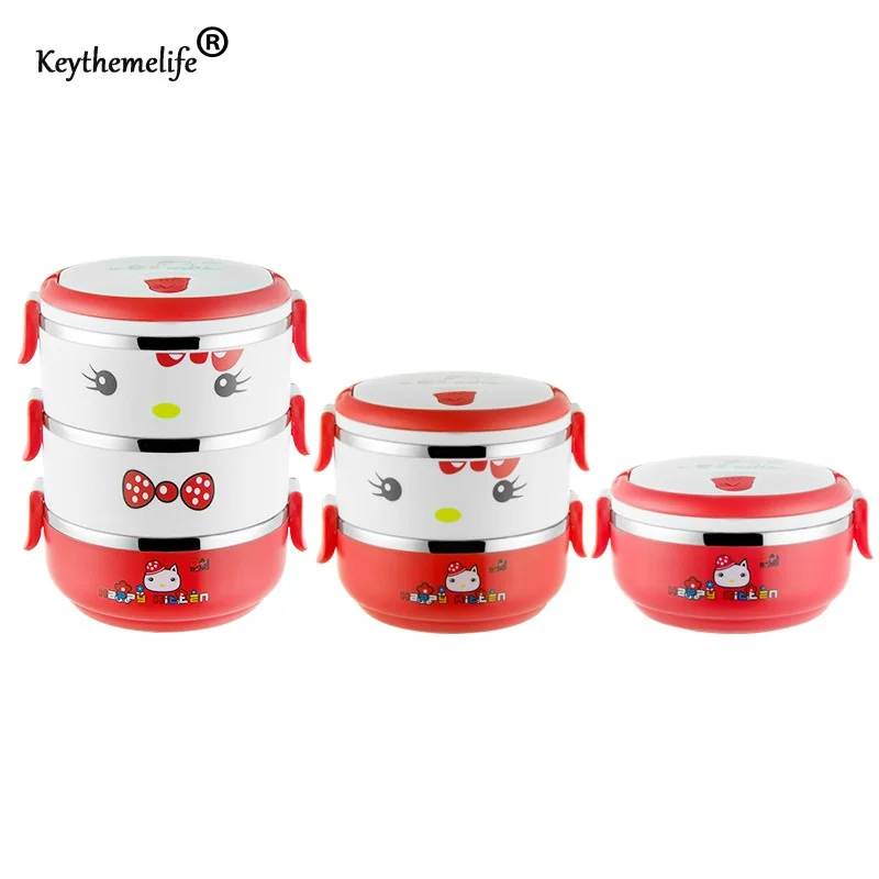 Keythemelife Multilayer Lunch Boxs Hello kitty Food Container Thermal Bento PP+Stainless Steel Lunchbox for Kids Students DA
Keythemelife Multilayer Lunch Boxs Hello kitty Food Container Thermal Bento PP+Stainless Steel Lunchbox for Kids Students DA