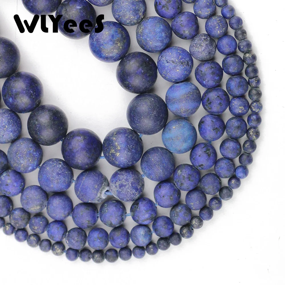 WLYeeS Natural Stone Matte Dark Blue Lapis lazuli Stone High Quality Round Loose beads 4 6 8 10 12mm jewelry bracelet Making DIY
WLYeeS Natural Stone Matte Dark Blue Lapis lazuli Stone High Quality Round Loose beads 4 6 8 10 12mm jewelry bracelet Making DIY