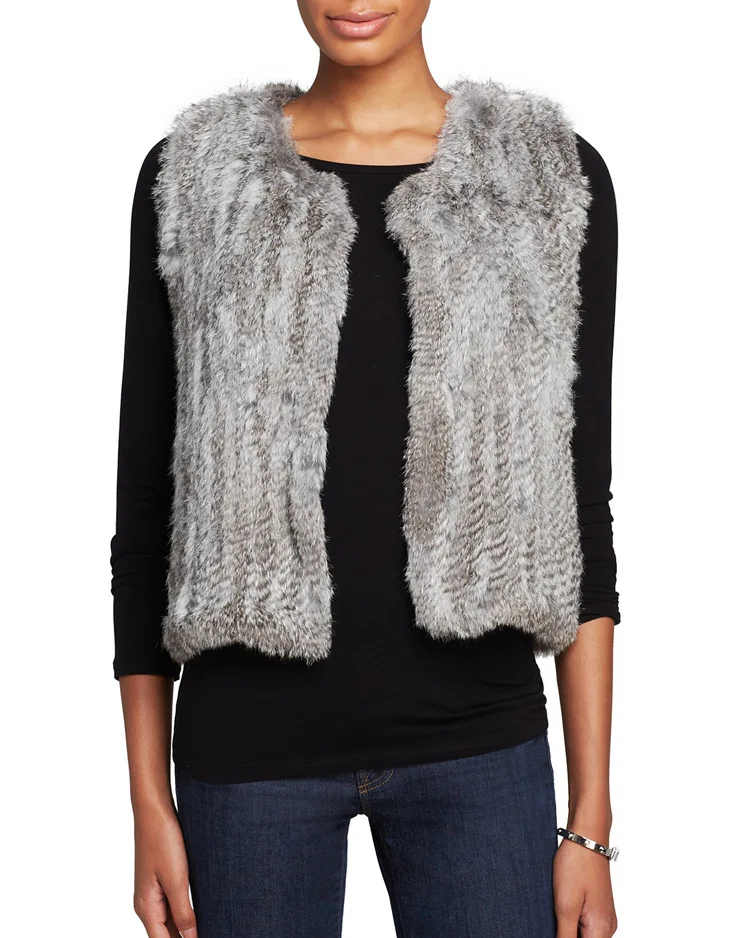 Women natural Knitted Rabbit Fur Vests Fashion Knit 100% Real Rabbit Fur Gilet Sleeveless Rabbit Fur Coat jacket
Women natural Knitted Rabbit Fur Vests Fashion Knit 100% Real Rabbit Fur Gilet Sleeveless Rabbit Fur Coat jacket