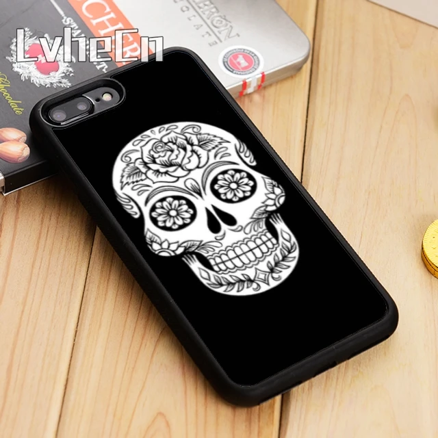 Чехол для телефона LvheCn с мексиканским сахарным черепом 1 чехол iPhone 5 5s SE 5C 6 s 7 8 10 X