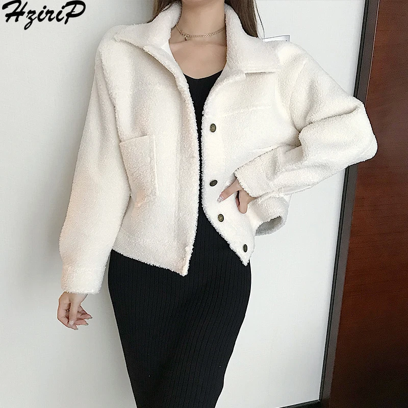 Hzirip 2019 Autumn Winter New Fashion Coat Cardigans Simple Pockets Casual Solid Wild Outerwear Warm Loose Covered Buttons
Hzirip 2019 Autumn Winter New Fashion Coat Cardigans Simple Pockets Casual Solid Wild Outerwear Warm Loose Covered Buttons