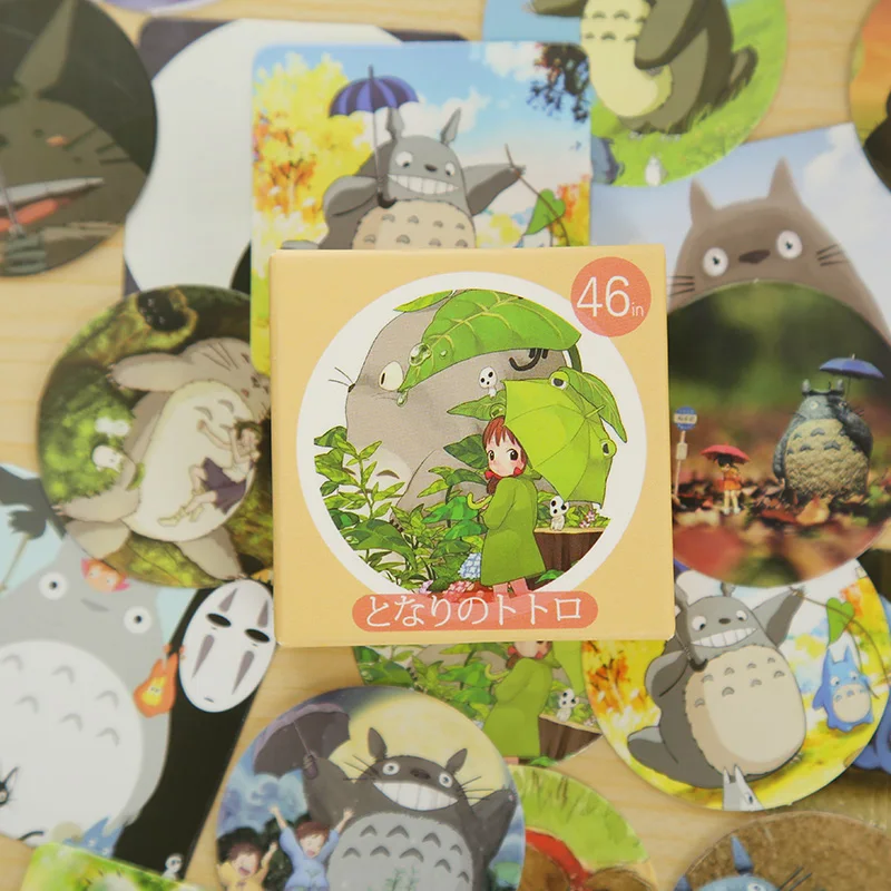46 pcs/ box cute Totoro mini paper sticker decoration DIY diary scrapbooking seal craft sticker kawaii stationery 
46 pcs/ box cute Totoro mini paper sticker decoration DIY diary scrapbooking seal craft sticker kawaii stationery