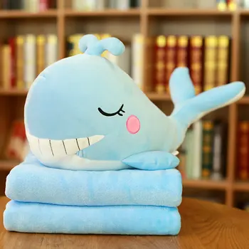 1pc 45cm laugh whale cute warm rest office plush cushion + blanket high quality stuffed toy romantic gift for baby
1pc 45cm laugh whale cute warm rest office plush cushion + blanket high quality stuffed toy romantic gift for baby