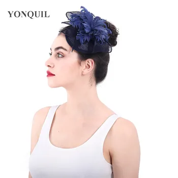 Navy sinamay church hats fascinator married Wedding feather millinery hat Party Ladies fedora chapeau or 17 colors high quality
Navy sinamay church hats fascinator married Wedding feather millinery hat Party Ladies fedora chapeau or 17 colors high quality