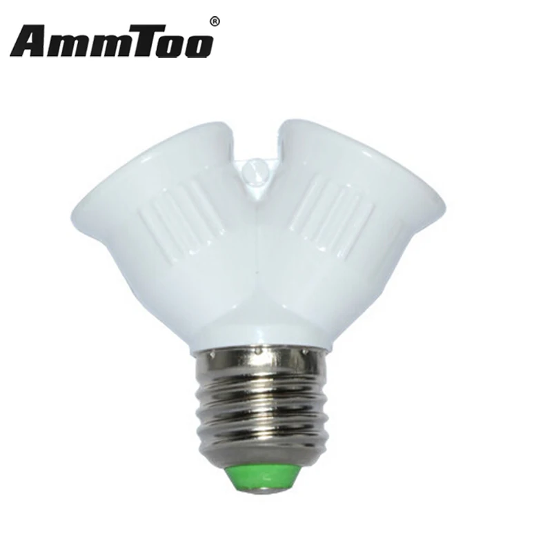 New Fireproof Material E27 to 2 E27 Led Light Lamp E27 Lamp Holder Converter LED Bulb Adapter Converter
New Fireproof Material E27 to 2 E27 Led Light Lamp E27 Lamp Holder Converter LED Bulb Adapter Converter