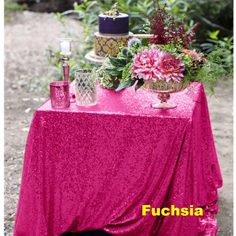 Fuchsia Sequin Tablecloth 60x102in Shiny Rectangular Embroidered Sequin Tablecover for Wedding Party Christmas Decoration -
Fuchsia Sequin Tablecloth 60x102in Shiny Rectangular Embroidered Sequin Tablecover for Wedding Party Christmas Decoration -