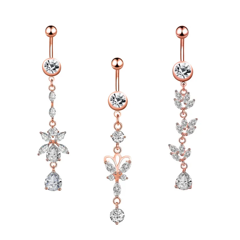 Fashion 1 pcs Butterfly Crystal Dangle Belly Button Rings Belly Piercing Navel Piercing Rings Sexy Stainless Steel Body Jewelry
Fashion 1 pcs Butterfly Crystal Dangle Belly Button Rings Belly Piercing Navel Piercing Rings Sexy Stainless Steel Body Jewelry