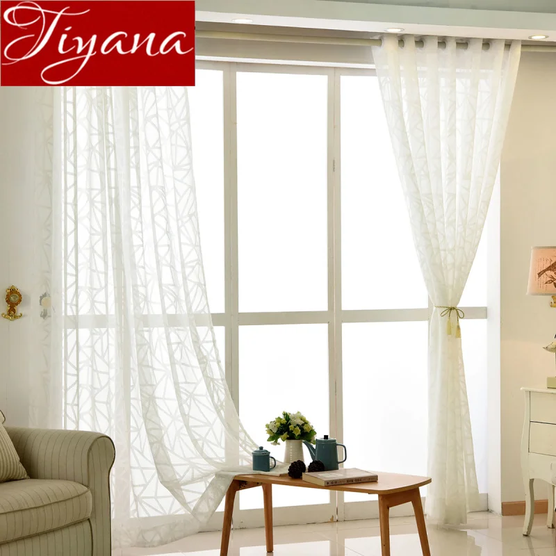 White Curtain for Window Bedroom Sheer Voile Fabrics Stripe Geometric Curtain for Living Room Tulle Drapes Treatment X392 #30
White Curtain for Window Bedroom Sheer Voile Fabrics Stripe Geometric Curtain for Living Room Tulle Drapes Treatment X392 #30