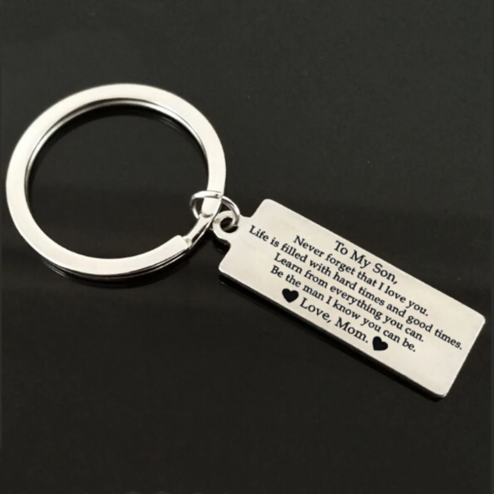 1 PC Letter Engraved Keychain To My Son Never Forget That I Love You Key Chain Bag Pendant Keyring Warm Gifts From Mom Dropship
1 PC Letter Engraved Keychain To My Son Never Forget That I Love You Key Chain Bag Pendant Keyring Warm Gifts From Mom Dropship
