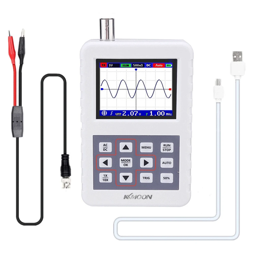 Digital Oscilloscope DIY Mini Oscilloscope With 1 Button Auto Measured Waveform Can Be Displayed Without Complicated Adjustment
Digital Oscilloscope DIY Mini Oscilloscope With 1 Button Auto Measured Waveform Can Be Displayed Without Complicated Adjustment