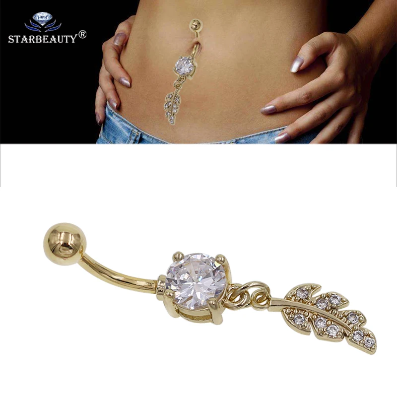 Starbeauty 1Pc Tree Pendant Silver Plated Long Dangle Round Rhinestone Navel Belly Ring Piercing Jewelry rhinestone navelring |