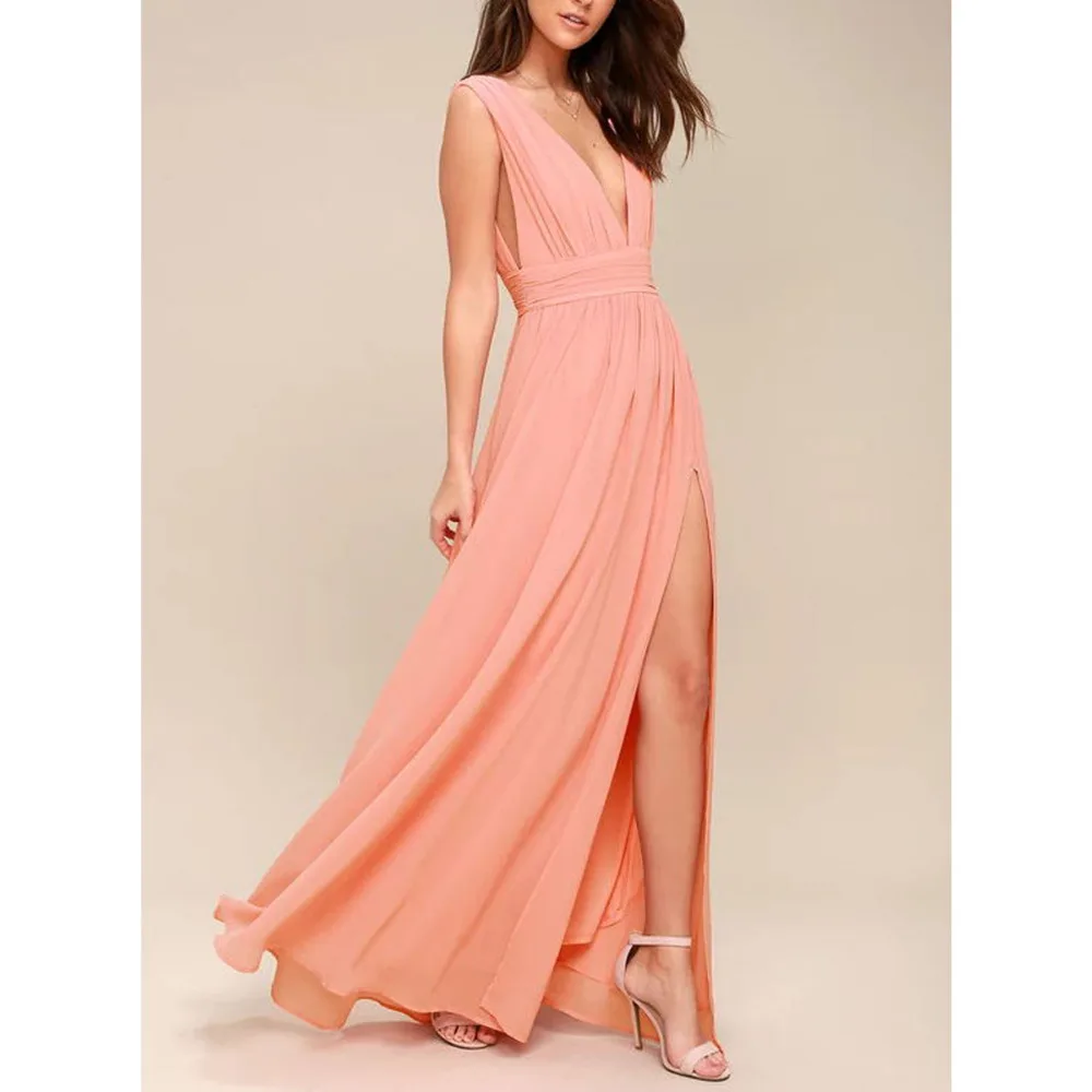 Women Long Maxi Dresses Bohemia V-neck Sleeveless Sexy Party Ethnic Fall Beach Female Split Stylish Style Dress Plus Size Women Long Maxi Dresses Bohemia V-neck Sleeveless Sexy Party Ethnic Fall Beach Female Split Stylish Style Dress Plus Size