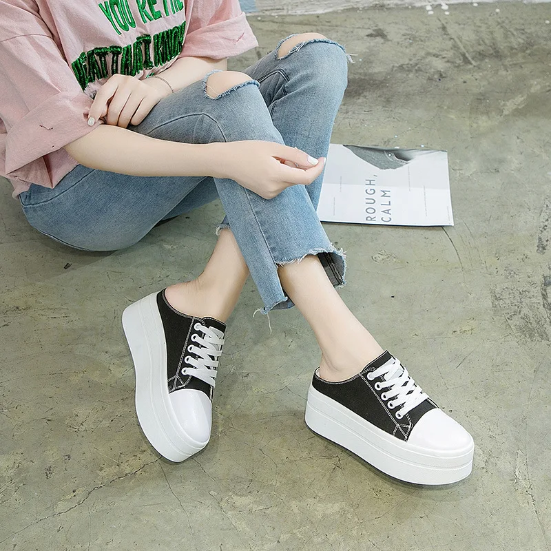 women canvas shoes Lace-up Casual Shoes Flat platform shoes height increasing sneakers Woman white black loafers slippers AS-78
women canvas shoes Lace-up Casual Shoes Flat platform shoes height increasing sneakers Woman white black loafers slippers AS-78