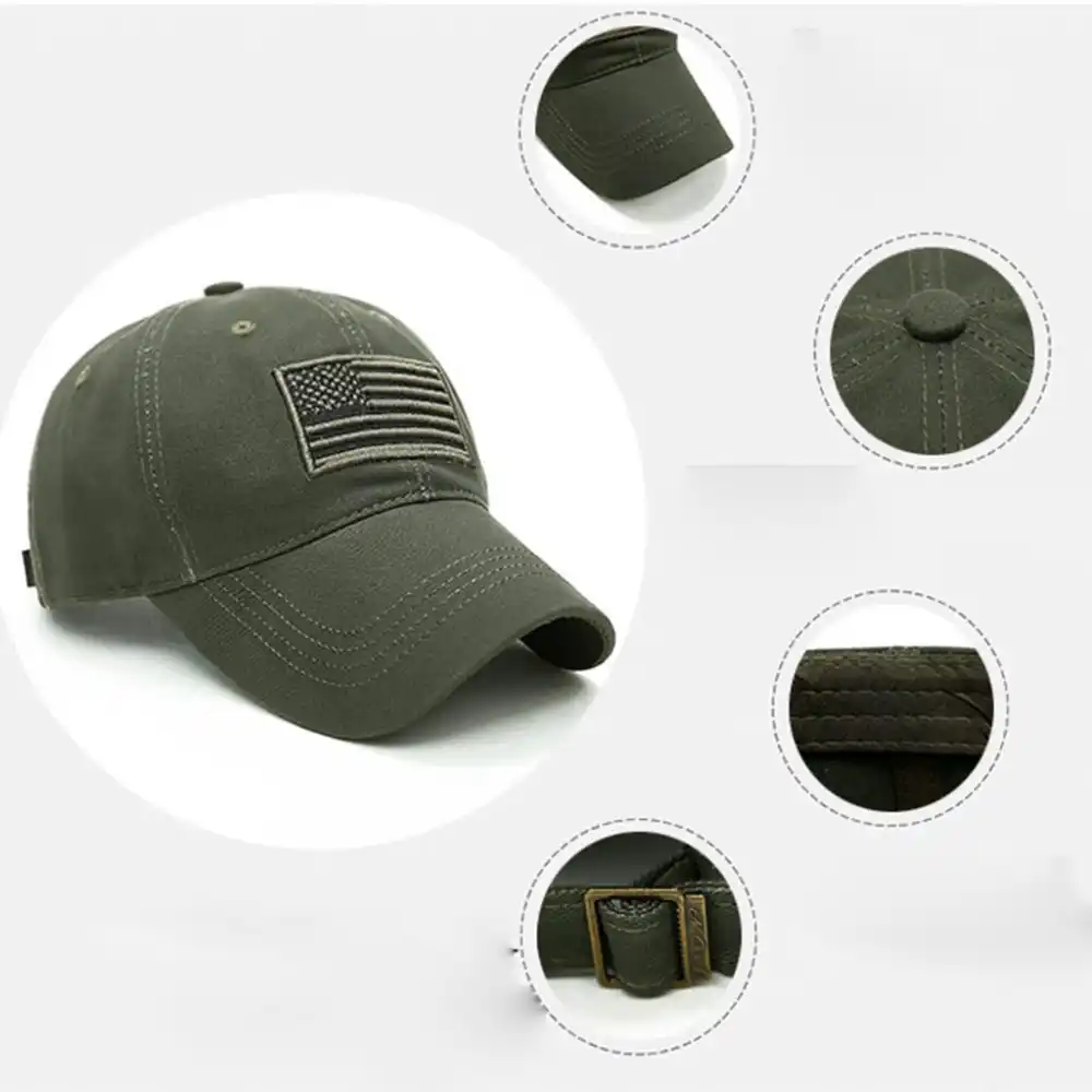 american flag baseball cap military