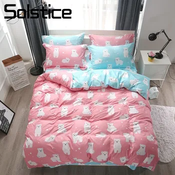 Solstice Home Textile Girl Kid Bedding Suit Pink Blue Polar Bear Bed Sheet Pillowcase Duvet Cover Teen Child Linen Set Twin 4Pcs
Solstice Home Textile Girl Kid Bedding Suit Pink Blue Polar Bear Bed Sheet Pillowcase Duvet Cover Teen Child Linen Set Twin 4Pcs