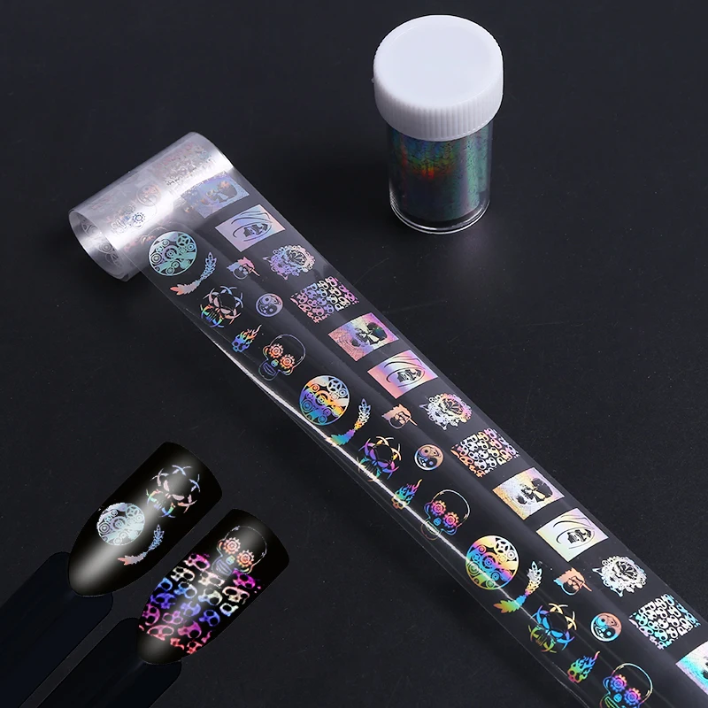 Halloween Holographic Starry Sky Nail Foils Manicure Laser Nail Art Transfer Sticker Skull 3D DIY Nail Decorations
Halloween Holographic Starry Sky Nail Foils Manicure Laser Nail Art Transfer Sticker Skull 3D DIY Nail Decorations