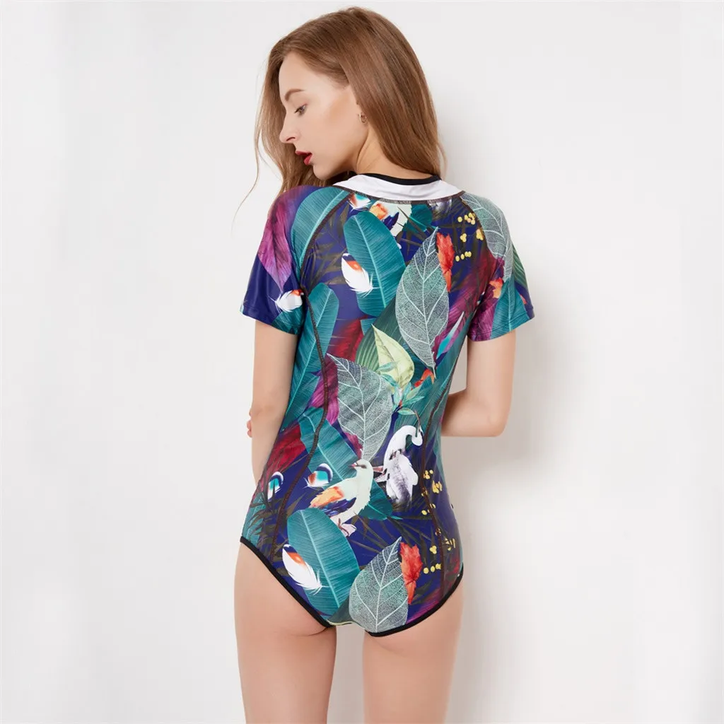 Diving One Piece Swimsuit Patchwork Short Sleeve 2019 Women Swimwear Bathing Suit Rash Guard Surfing Swimming Suit Rashguard 
Diving One Piece Swimsuit Patchwork Short Sleeve 2019 Women Swimwear Bathing Suit Rash Guard Surfing Swimming Suit Rashguard