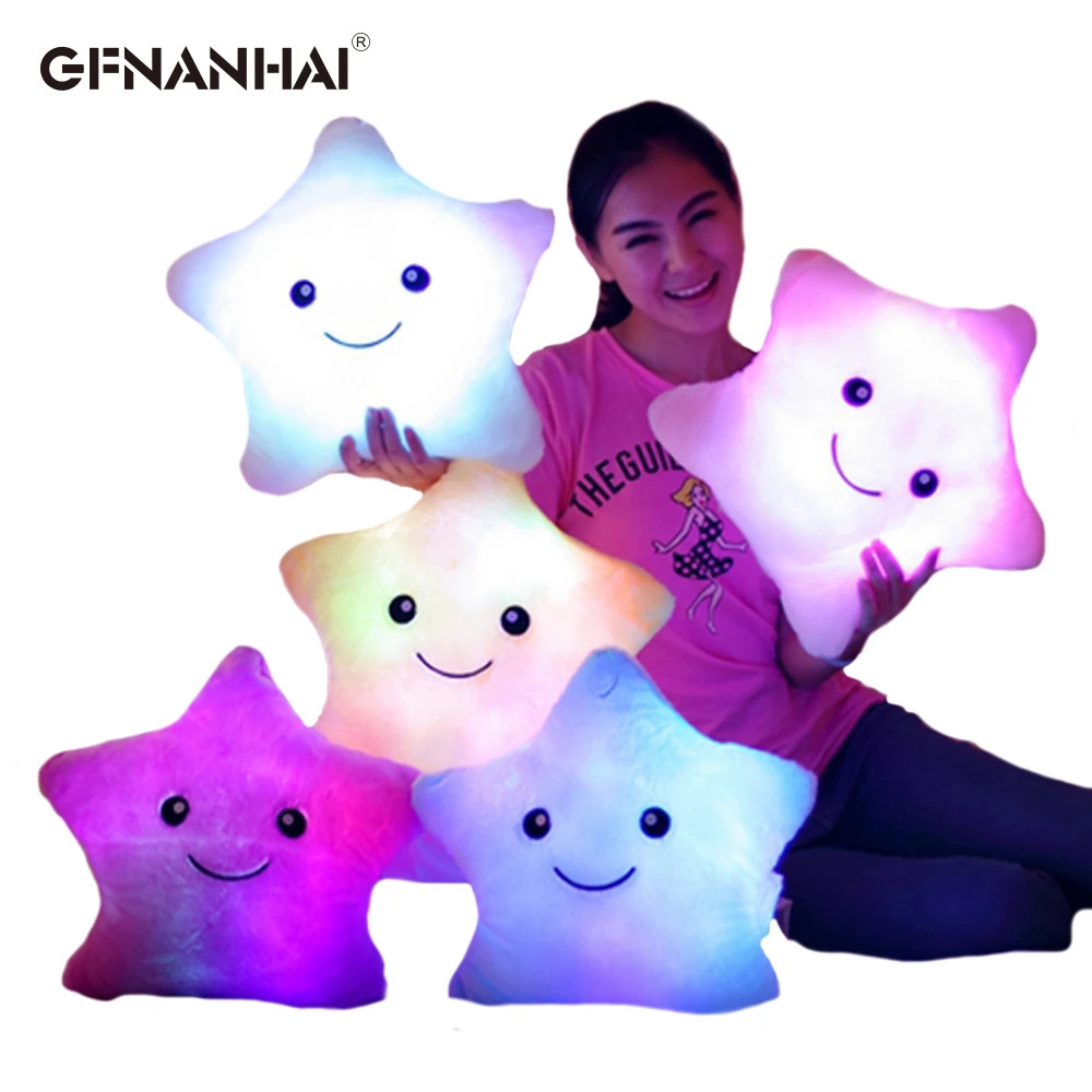 1pc 40cm Colorful Star Shape Toys Star Glowing LED Luminous Light Pillow Soft Relax Gift Smile Body Pillow Kids Valentines Gift
1pc 40cm Colorful Star Shape Toys Star Glowing LED Luminous Light Pillow Soft Relax Gift Smile Body Pillow Kids Valentines Gift