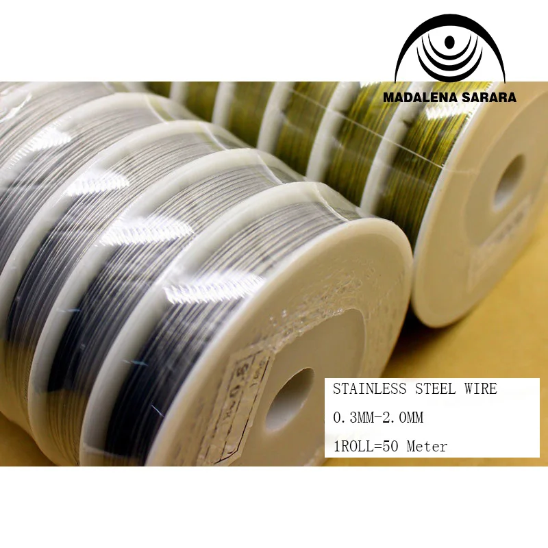 MADALENA SARARA Jewelry Findings 0.3-2.0mm Stainless Steel Wire For Jewelry Making 50m/Roll Wholesale
MADALENA SARARA Jewelry Findings 0.3-2.0mm Stainless Steel Wire For Jewelry Making 50m/Roll Wholesale