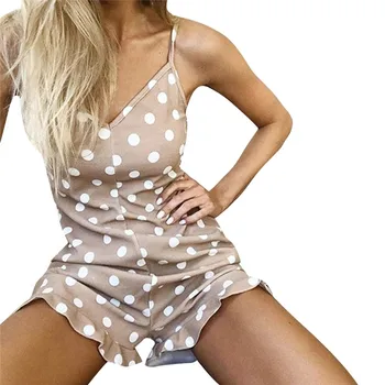 hirigin New Fashion Womens Boho Polka Dot Print Rompers Female Ruffles Summer Casual Playsuits Ladies Beach Style Trousers
hirigin New Fashion Womens Boho Polka Dot Print Rompers Female Ruffles Summer Casual Playsuits Ladies Beach Style Trousers