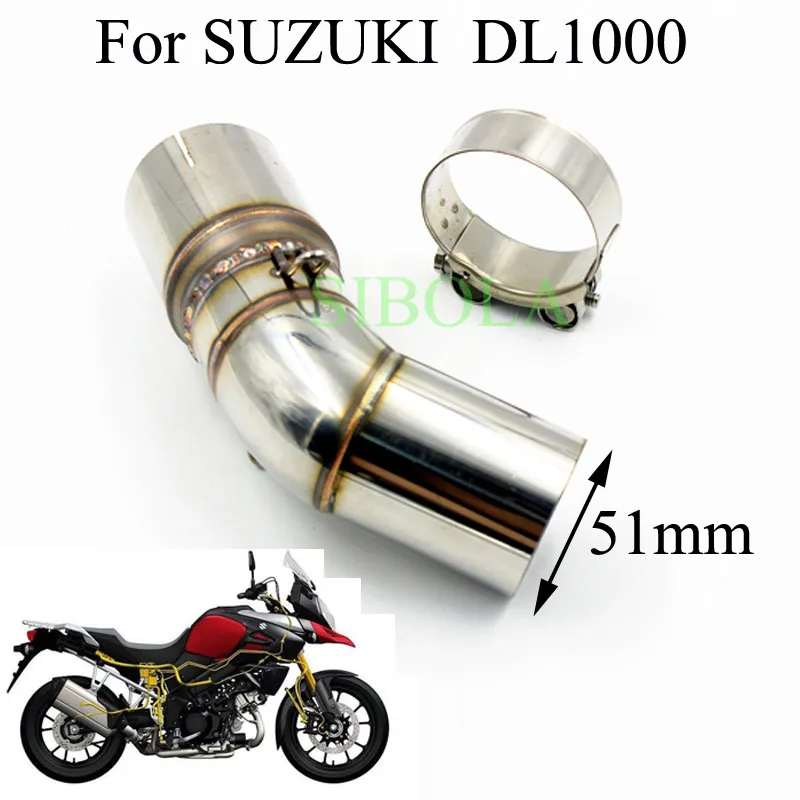 DL1000 Motorcycle Exhaust Muffler Middle Pipe Modifed Link Connect Bend Tube 51mm Inlet New Arrival Slip-On For SUZUKI DL1000
DL1000 Motorcycle Exhaust Muffler Middle Pipe Modifed Link Connect Bend Tube 51mm Inlet New Arrival Slip-On For SUZUKI DL1000