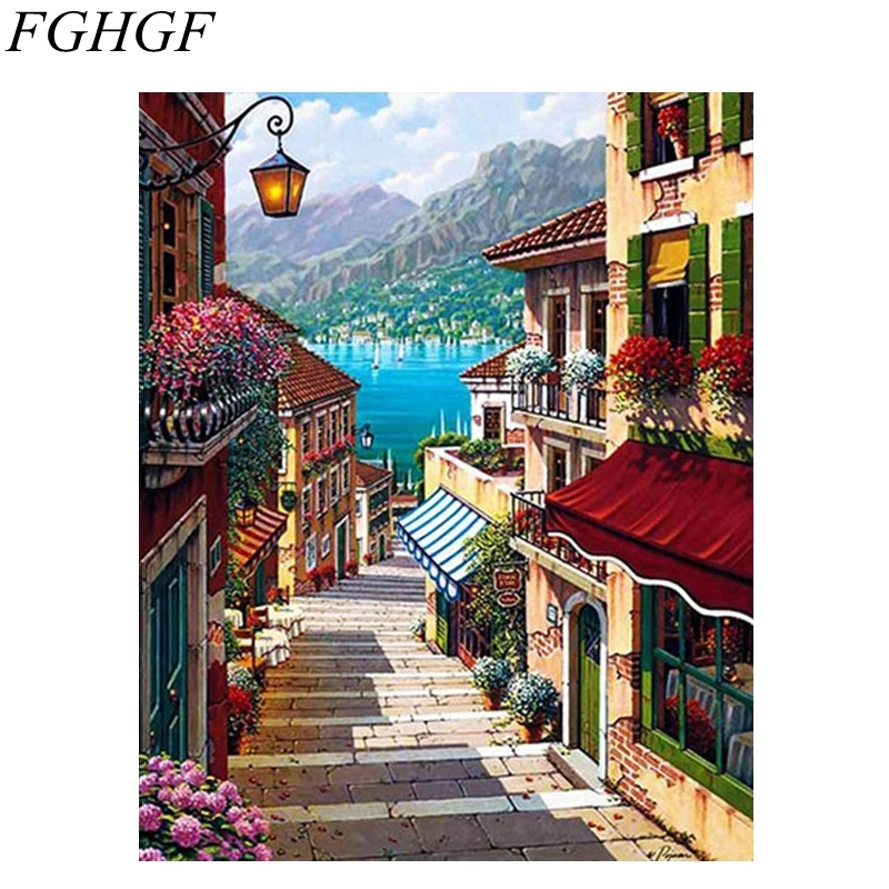 FGHGF Frameless Fountain Landscape DIY Painting By Numbers Hand Painted Oil Painting Home Decor Wall Art Picture
FGHGF Frameless Fountain Landscape DIY Painting By Numbers Hand Painted Oil Painting Home Decor Wall Art Picture