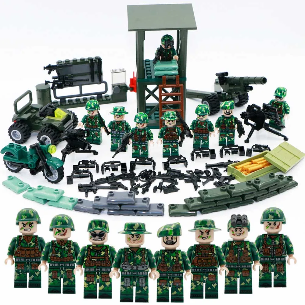 Military Figure Swat Team Army German soldiers Weapons guns Mini ww2 modern Building Blocks Toy Compatible Legoed Figures Bricks
Military Figure Swat Team Army German soldiers Weapons guns Mini ww2 modern Building Blocks Toy Compatible Legoed Figures Bricks