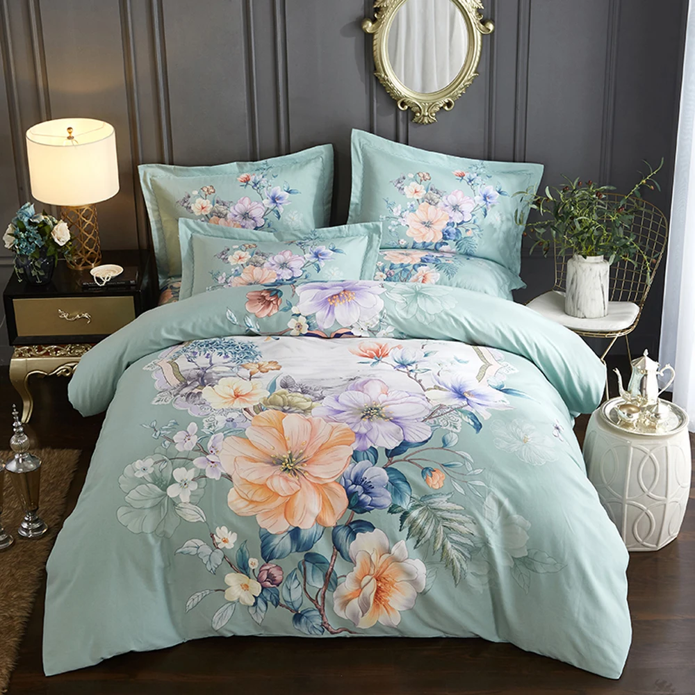 2018 Fashion Flowers Green Bedlinens Winter Thick Sanding Cotton Queen King Size Duvet Cover Set Pillowcases Bedding Set
2018 Fashion Flowers Green Bedlinens Winter Thick Sanding Cotton Queen King Size Duvet Cover Set Pillowcases Bedding Set