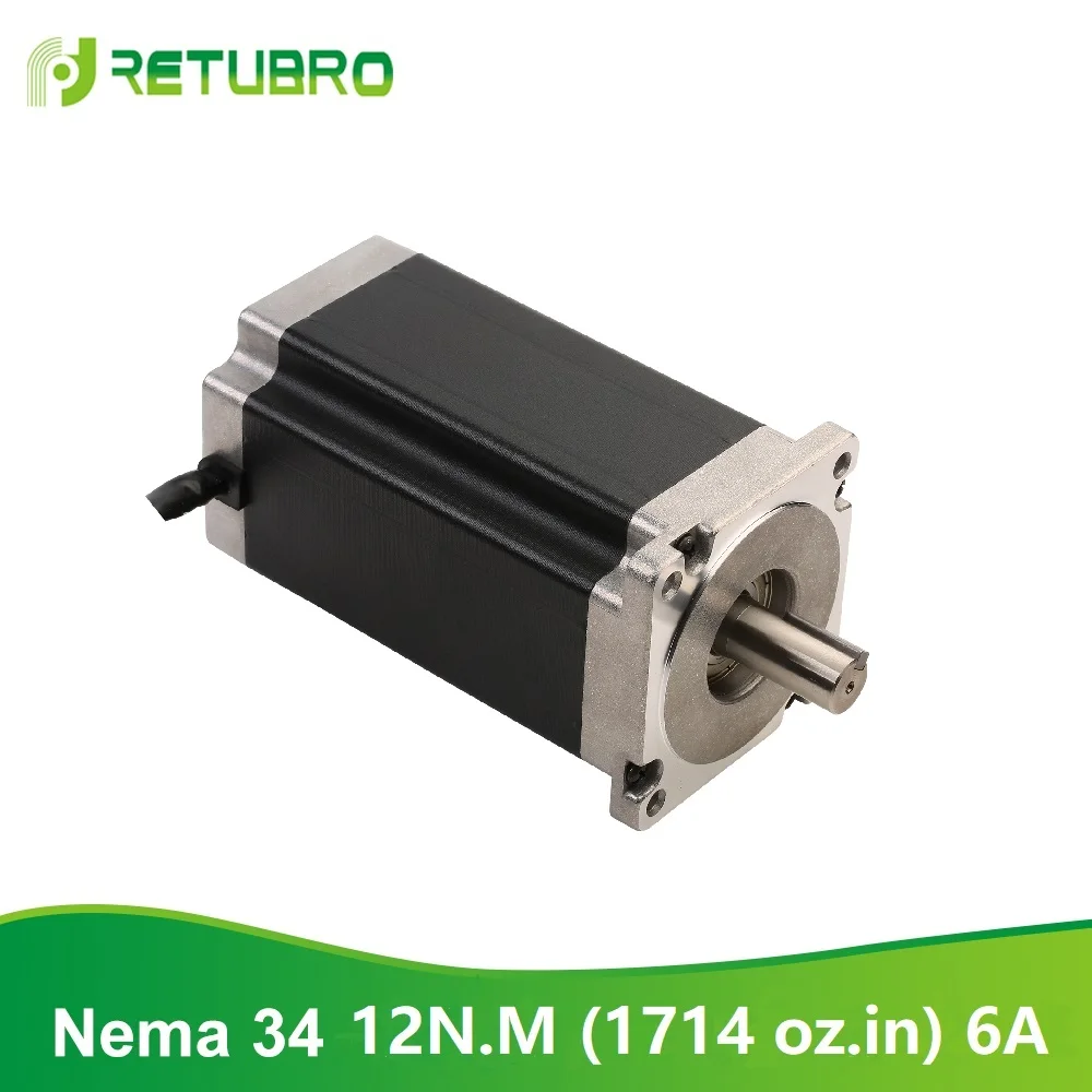 RETUBRO Stepper Motor 86A12 High Torque High Speed 12NM 2 Phase 8 wires 86mm flange Nema 34 Stepping Motor 6A
RETUBRO Stepper Motor 86A12 High Torque High Speed 12NM 2 Phase 8 wires 86mm flange Nema 34 Stepping Motor 6A
