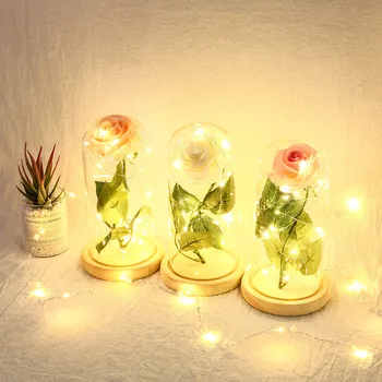 Artificial flowers Handmade Rose In Glass Dome on A Wooden Base Best Gift цветы искусственные цветы for Wedding Anniversary 
Artificial flowers Handmade Rose In Glass Dome on A Wooden Base Best Gift цветы искусственные цветы for Wedding Anniversary