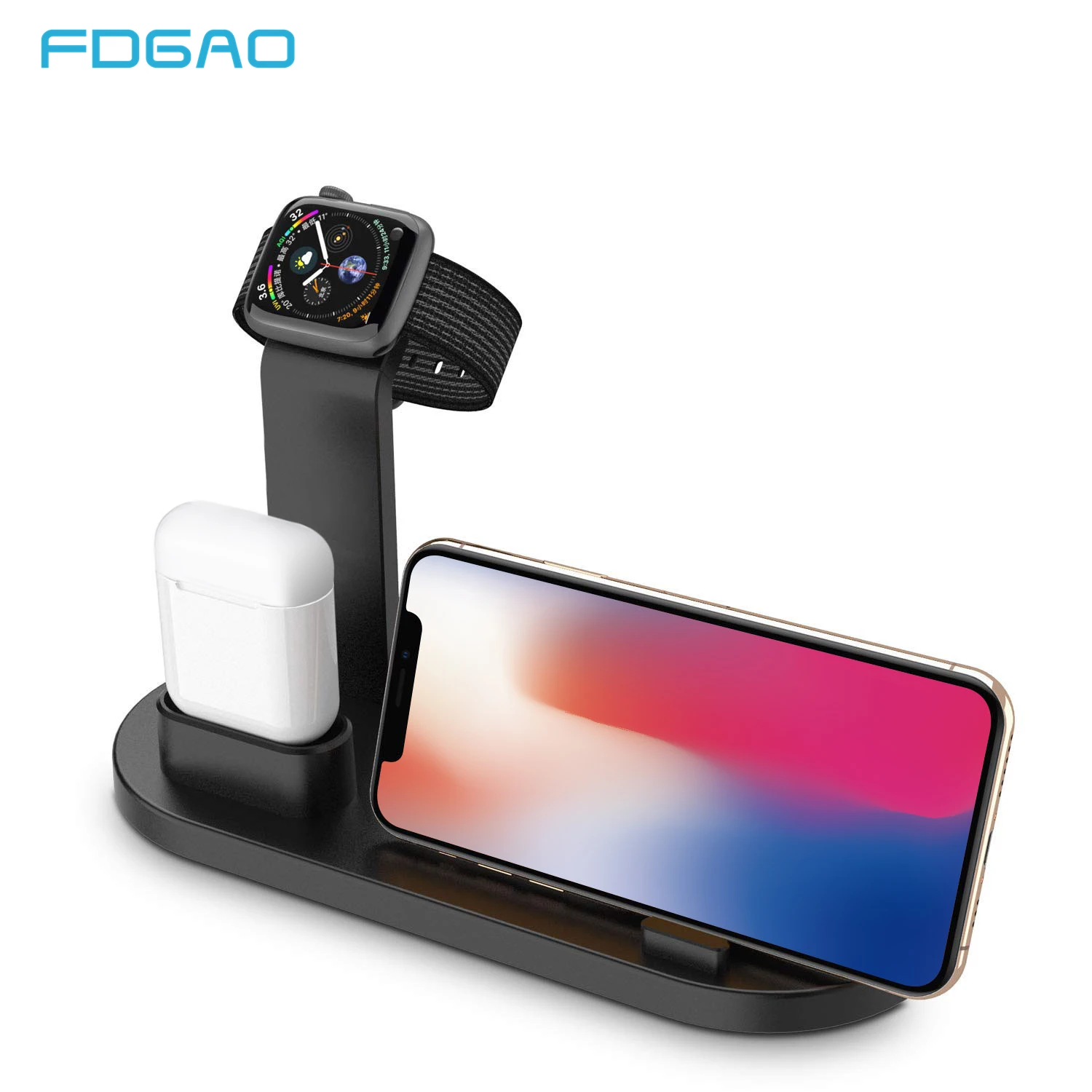 3 in 1 Wireless Charging Stand For Apple Watch 4 3 2 1 Airpods Type-C USB Charger Dock Station for iPhone X XS XR 8 7 6s Samsung
3 in 1 Wireless Charging Stand For Apple Watch 4 3 2 1 Airpods Type-C USB Charger Dock Station for iPhone X XS XR 8 7 6s Samsung