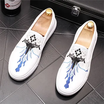 luxury Brand Men Luxury Painted Genuine Leather Shoes Fashion Informal Dress Shoes Men's Casual embroidery Business Party Shoes
luxury Brand Men Luxury Painted Genuine Leather Shoes Fashion Informal Dress Shoes Men's Casual embroidery Business Party Shoes