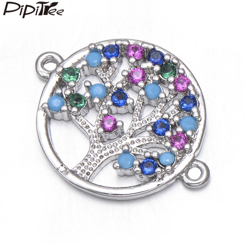 Pipitree Micro Pave Multi CZ Life Tree Charms Trendy Hollow Round Charm Micro Pave Zircon DIY Beads for Jewelry Making Beadwork
Pipitree Micro Pave Multi CZ Life Tree Charms Trendy Hollow Round Charm Micro Pave Zircon DIY Beads for Jewelry Making Beadwork