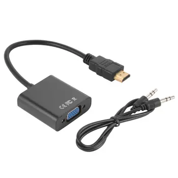 HDMI to VGA Converter Adapter with 3.5mm Audio Cable for PC Computer Laptop Desktop to HDTV Monitor Displayer
HDMI to VGA Converter Adapter with 3.5mm Audio Cable for PC Computer Laptop Desktop to HDTV Monitor Displayer