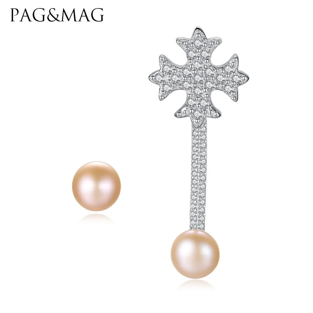 PAG&MAG Brand 925 Sterling Silver Stud Earrings With Freshwater Pearl Decoration Fine Jewelry for Women Romantic Gift Promotion
PAG&MAG Brand 925 Sterling Silver Stud Earrings With Freshwater Pearl Decoration Fine Jewelry for Women Romantic Gift Promotion