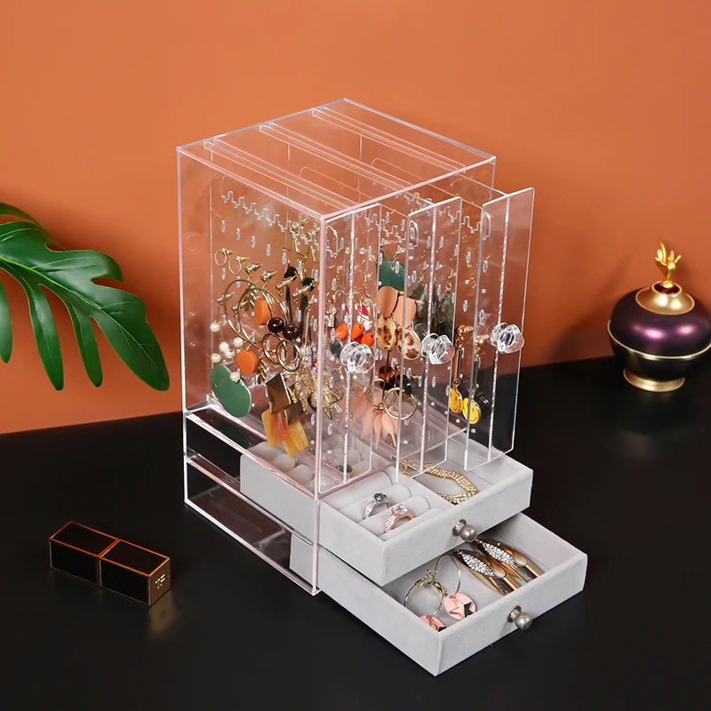 AF New Transparent Crystal Jewelry Organizer Showing Shelf Earrings Rack Hanger Nail Art Display Stand Makeup Organizer
AF New Transparent Crystal Jewelry Organizer Showing Shelf Earrings Rack Hanger Nail Art Display Stand Makeup Organizer
